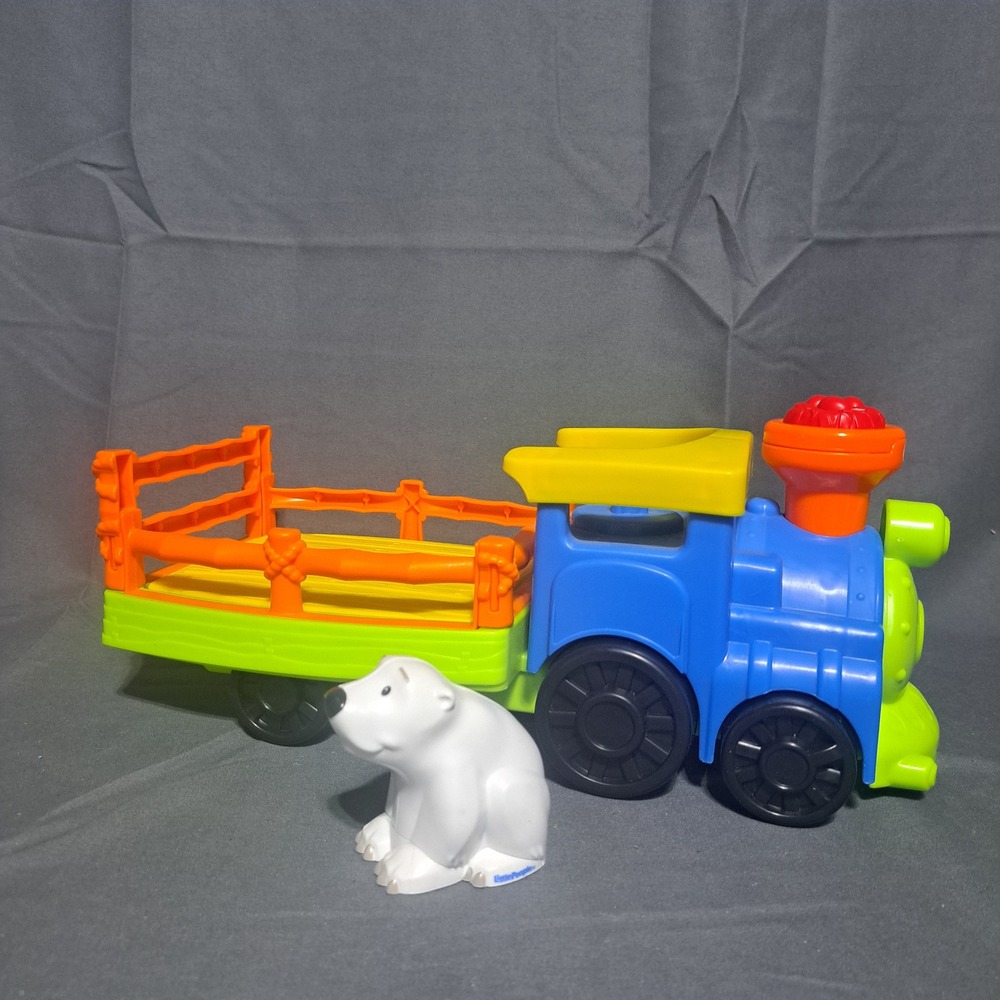 Fisher Price Little People Choo-Choo Zoo Train w/ Polar Bear SOUNDS WORK